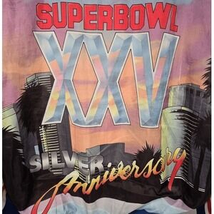 Vtg 90s Chalk Line Super Bowl XXV Jacket Mens Size L NFL‎ Football Bills Giants